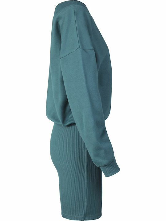 Mini Kleid Rollkragen Braun