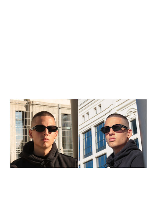Gast Dear Friday Unisex Sunglasses with Black Plastic Frame and Black Lens DF01
