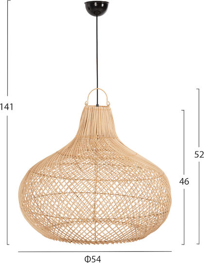 HomeMarkt Κρεμαστό Φωτιστικό Καφέ 54x54x46εκ.
