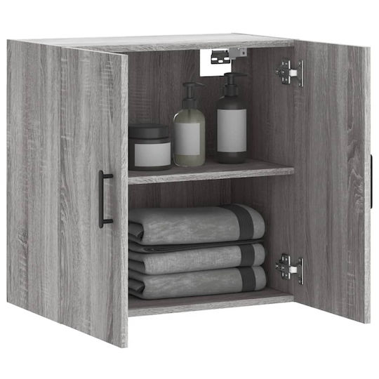 vidaXL Ντουλάπι Μπάνιου 60x31x60cm Γκρι