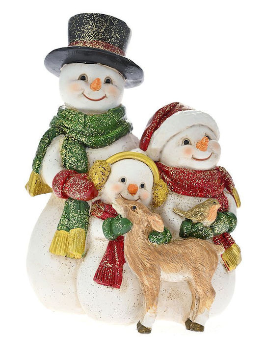 Iliadis Christmas Plastic Figure SNowman White Height 17cm