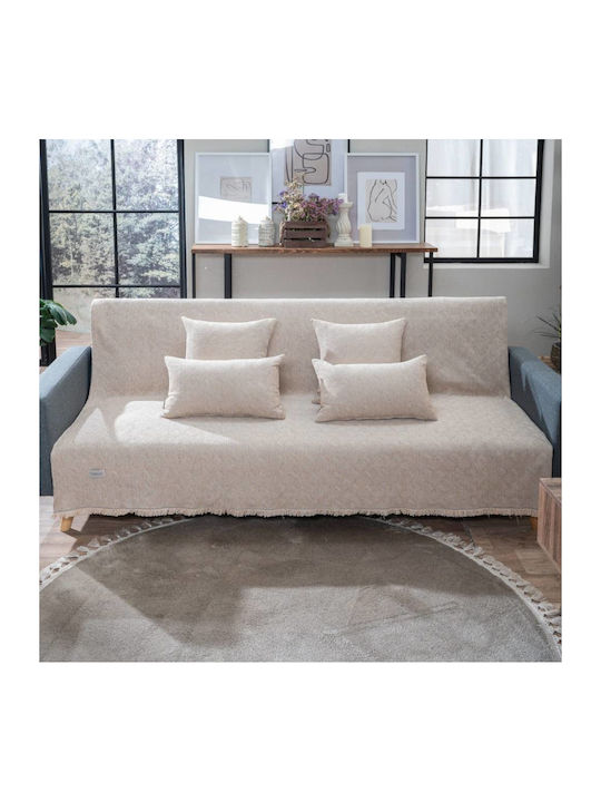 Teoran Harlem Three-Seater Sofa Throw Chenille 180x300cm Yellow