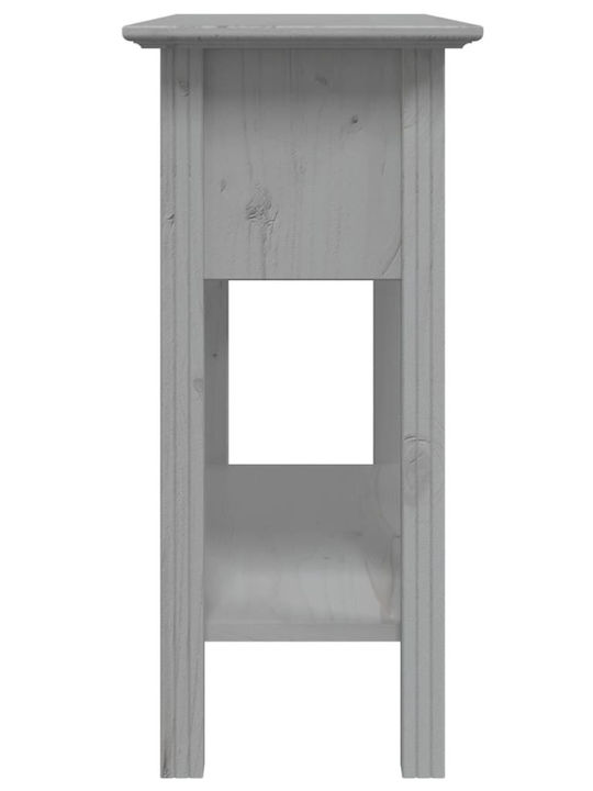 Solid Wood Console Table Gray L90xW34.5xH73cm