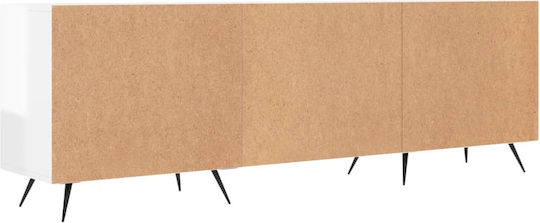 Έπιπλο Τηλεόρασης Λευκό Μ150xΠ30xΥ50cm
