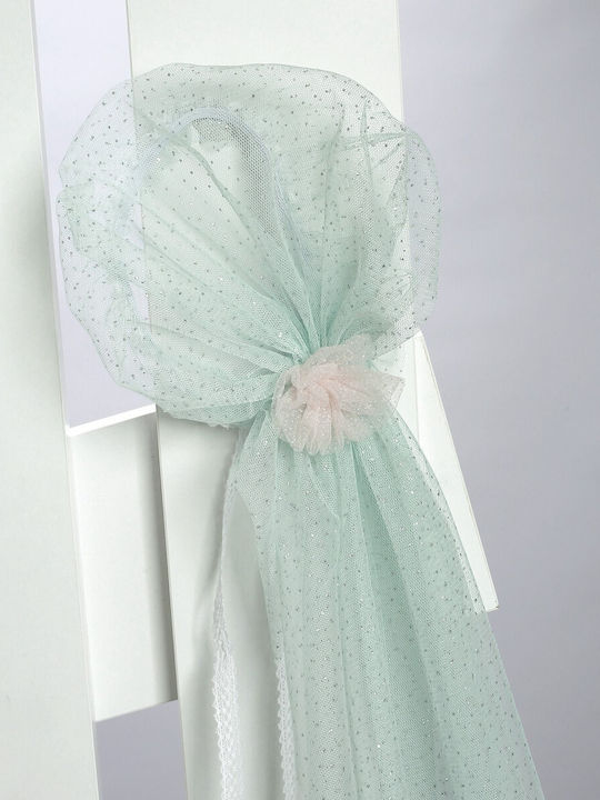 New Life Green Baptism Clothing Set with Dress , Hair Accessories & Cardigan made of Tulle 3pcs