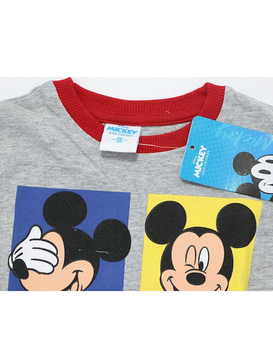 Kids' Shirt Long Sleeve Gray Mickey