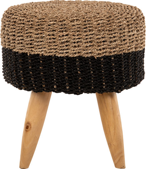 Табуретка Дневна стая Слама Beam Natural & Black 43x43x45бр