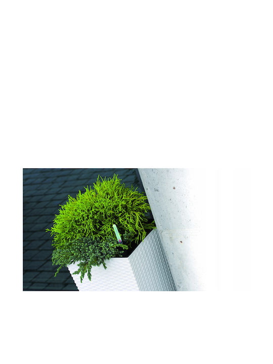 Prosperplast DRTS300 Übertopf Rattan Gray mit Gestell 29x29x55εκ.
