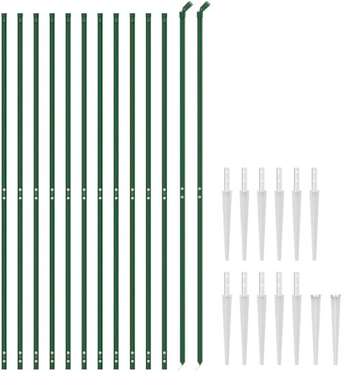 vidaXL Plasă de sârmă cu Îmbrăcăminte din PVC Verde 1.8x25m