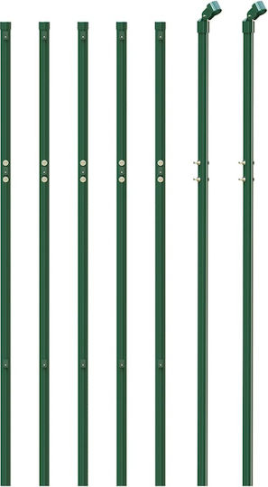 vidaXL Plasă de sârmă cu Îmbrăcăminte din PVC Verde 0.8x10m