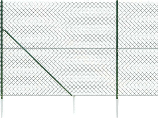 vidaXL Plasă de sârmă cu Îmbrăcăminte din PVC Verde 1.8x25m