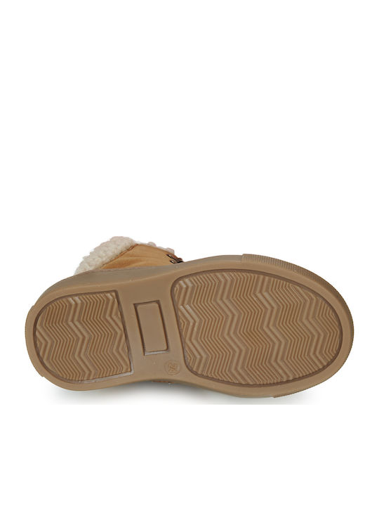 Lederne Kinderstiefel mit Reißverschluss Braun -C