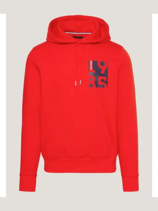 Tommy Hilfiger Herren Sweatshirt mit Kapuze Rot