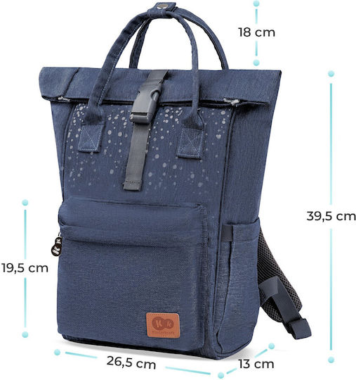 Kinderkraft Τσάντα Καροτσιού Μπλε Moonpack Confetti Denim