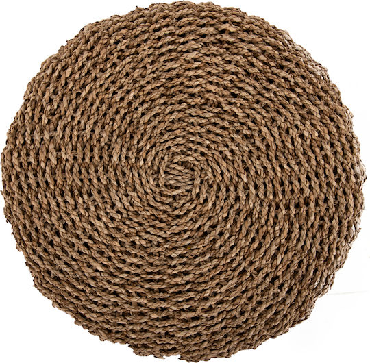 Stool For Living Room Wicker Black 43x43x45cm