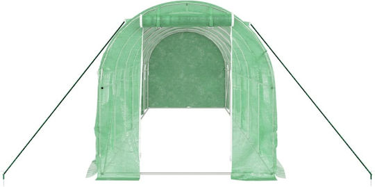 vidaXL 3188018 Greenhouse House Type with Metal Frame 6x2x2m