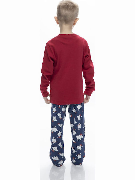 Galaxy Kinder Schlafanzug Winterlich Rot