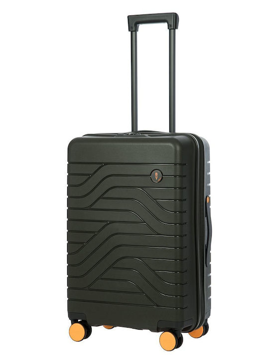 Bric's Milano Ulisse Medium Hard Suitcase Olive with 4 Wheels Height 65cm