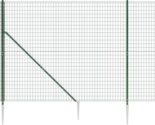 vidaXL Plasă de sârmă Galvanizat cu Îmbrăcăminte din PVC Module Verde 2x25m