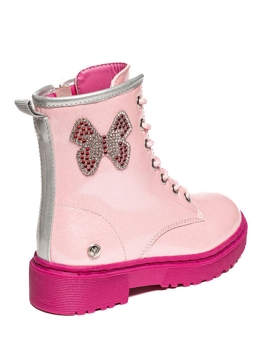 Marikelly Kids Combat Boots Pink