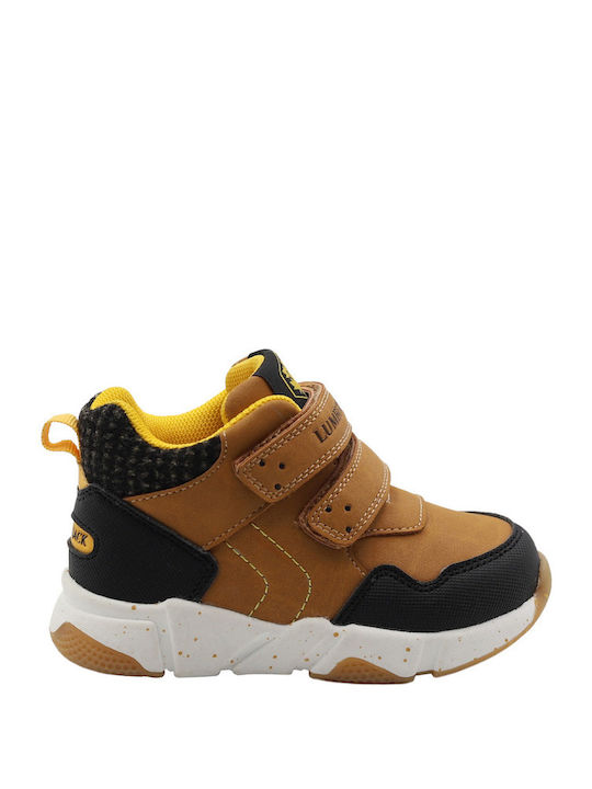 Miguel Kids Boots with Velcro Yellow