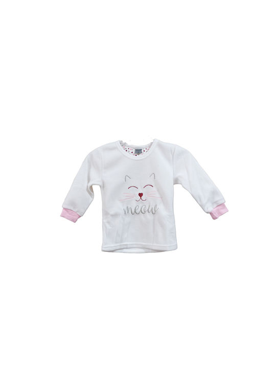 Outfitter Kids Fleece-Pyjama für Mädchen Weiß 294574