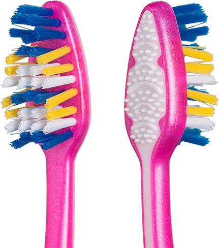 Colgate Zig Zag Οδοντόβουρτσα Medium Ροζ-Πράσινο 2τμχ
