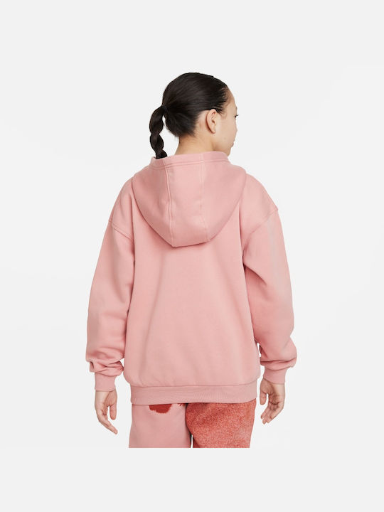 Nike Hooded Sweatshirt with Zipper Pink