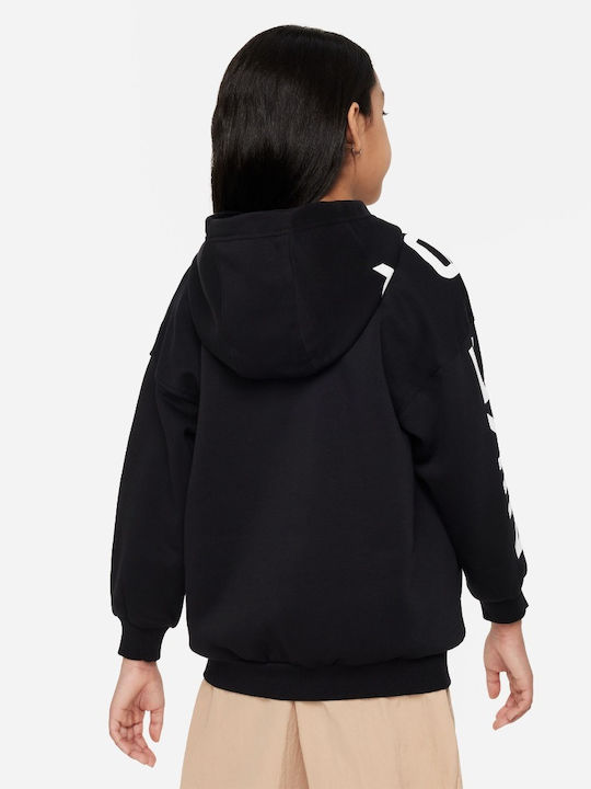 Nike Hooded Sweatshirt with Zipper Black