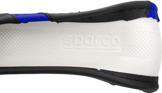 Sparco Auto-Lenkradabdeckung Synthetisch Blau mit Roter Naht