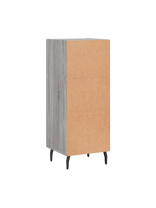 Wohnzimmer Vitrine aus Spanplatte mit Verglasung in Grau 34.5x34x90cm