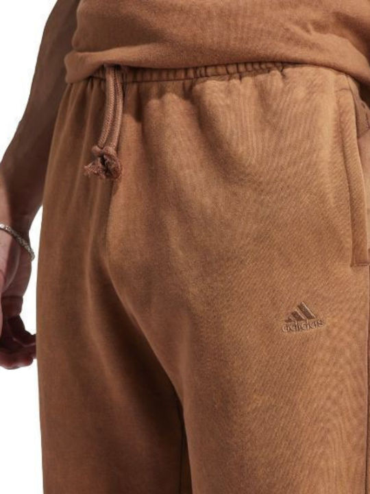 Adidas Men's Sweatpants with Rubber Brown