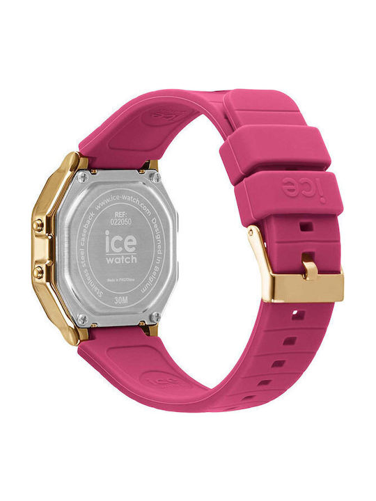 Ice Ψηφιακό Παιδικό Ρολόι 32mm Φούξια με Καουτσούκ Λουράκι