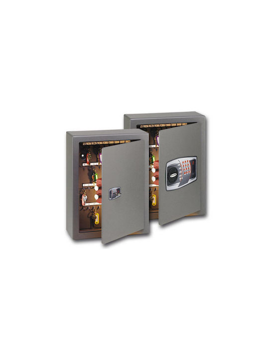 Technomax 120 Hooks Wall-mounted Combination Key Holder Metallic with Combination Dial 120 Hooks 36x14x47cm