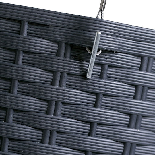 Prosperplast Rato W DRTW260 Висящи Саксия Ратан Сив 25.6x25.6x21.9εκ.