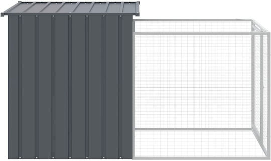 vidaXL Hundehaus Groß Metallisch Außenbereich Gray 110x200x110cm