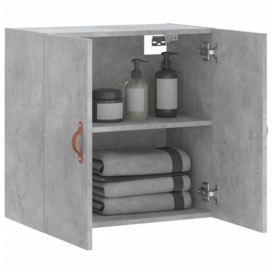 vidaXL Cabinet de baie L60xA31xÎ60cm Gri