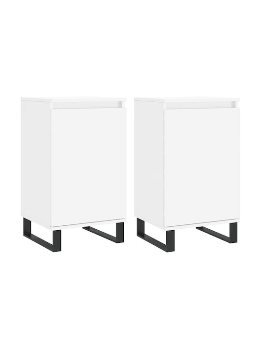 Cabinets Floor White 2pcs 40x35x70cm