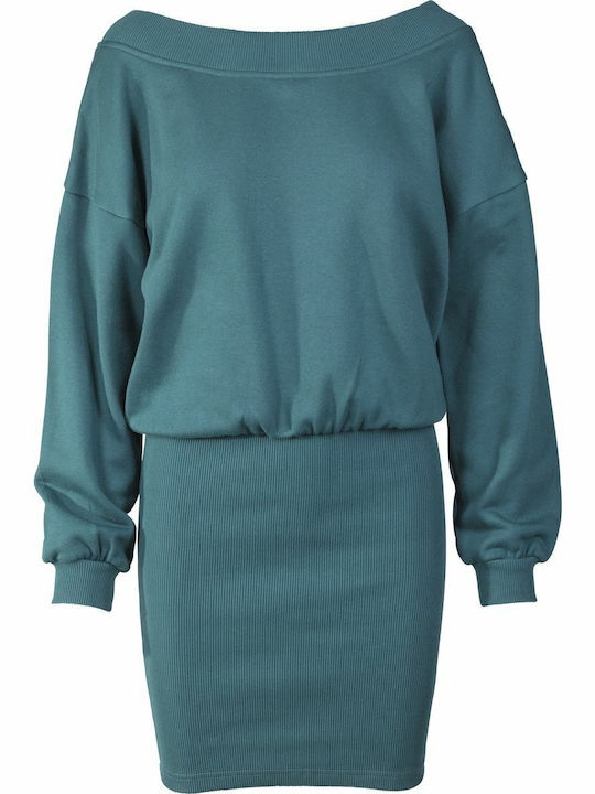Mini Kleid Rollkragen Braun