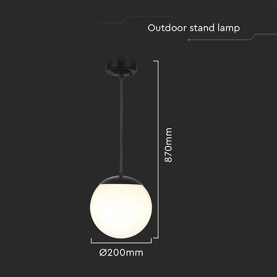 V-TAC V-TAC Black Ball Ceiling Light with E27 Socket