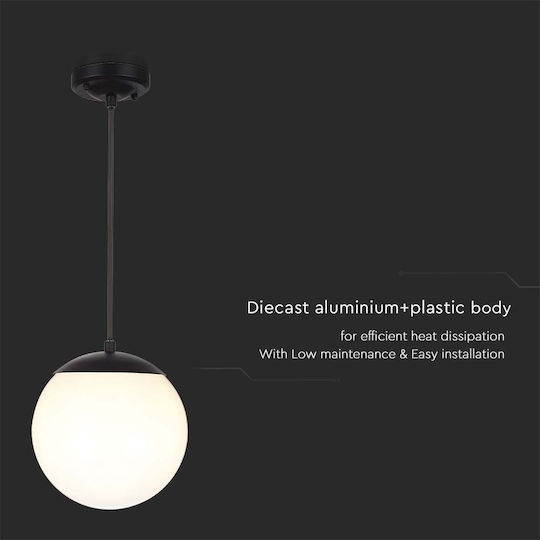V-TAC V-TAC Black Ball Ceiling Light with E27 Socket