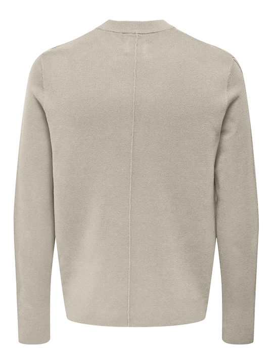 Only & Sons Herren Langarm-Pullover Silver Lining