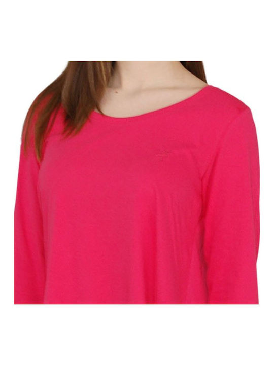 Target Women's Blouse Cotton Long Sleeve Fuchsia