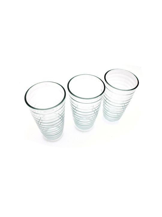 Set of Glasses Water / Coffee/Freddo made of Glass 454ml 3pcs