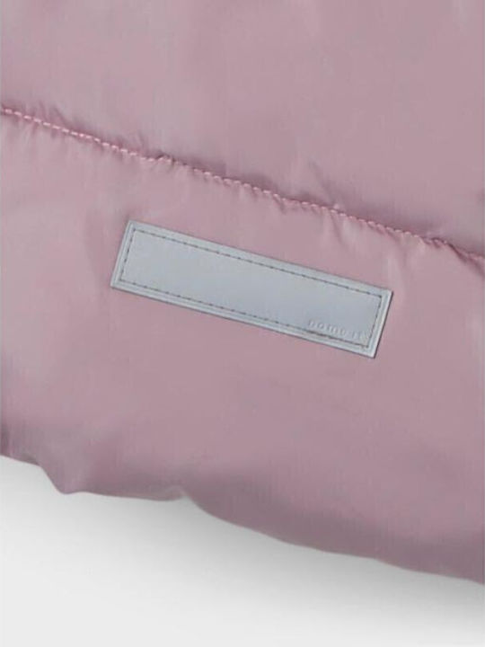Kinder Freizeitjacke Lang mit Kapuze Rosa