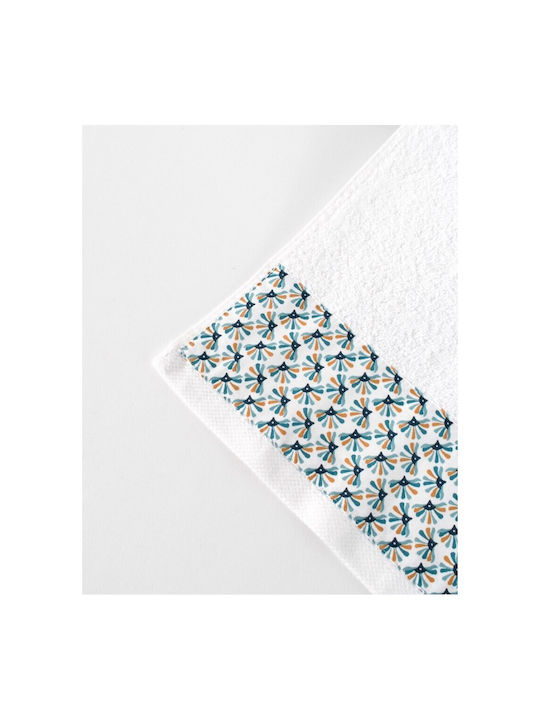 Linea Interiors Σετ Βρεφικές Πετσέτες 2τμχ White / Aqua Βάρους 500gr/m²