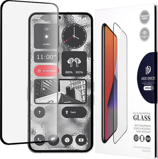 Dux Ducis Vollflächig gehärtetes Glas Schwarz (Nichts Telefon 2)
