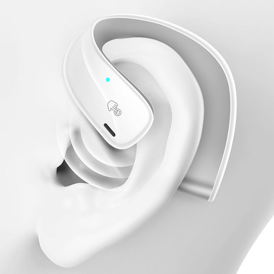 Hoco EQ4 In-ear Bluetooth Handsfree Ακουστικά με Θήκη Φόρτισης Λευκά