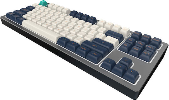 Dark Project KD87B LTD Aluminum Gaming Μηχανικό Πληκτρολόγιο Tenkeyless με Gateron Cap Teal διακόπτες και RGB φωτισμό (Αγγλικό US) Black & Cloud Grey