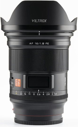 Viltrox Full Frame Camera Lens AF 16mm f/1.8 FE Wide Angle for Sony E Mount Black